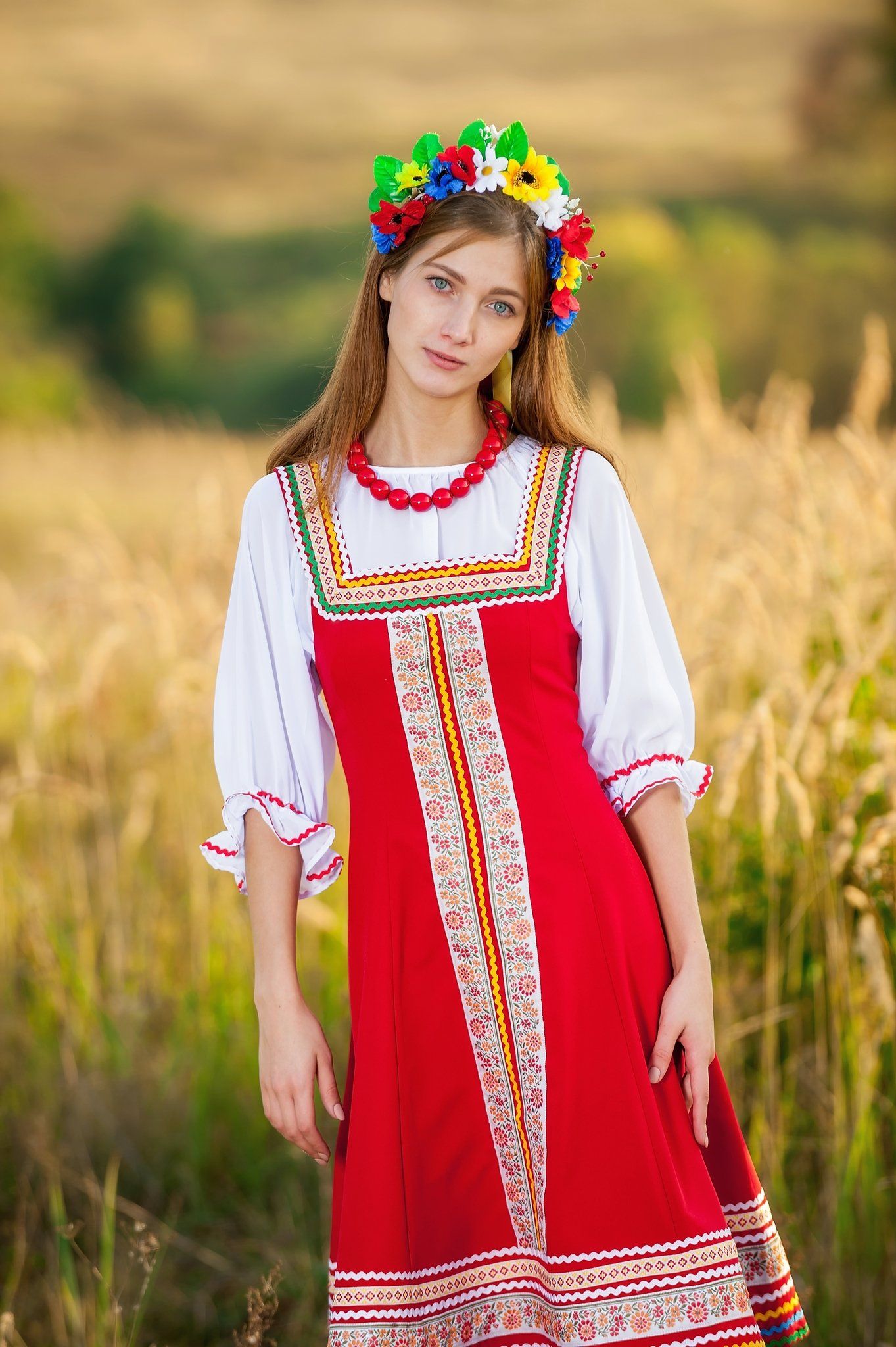 Women in Slavic costumes in Anqing