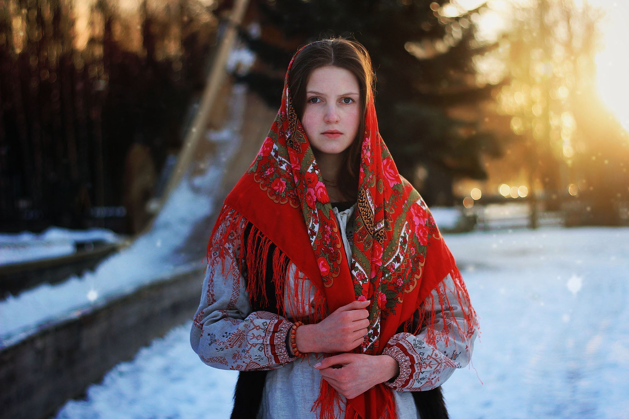 Girls in Slavic costumes in Anqing